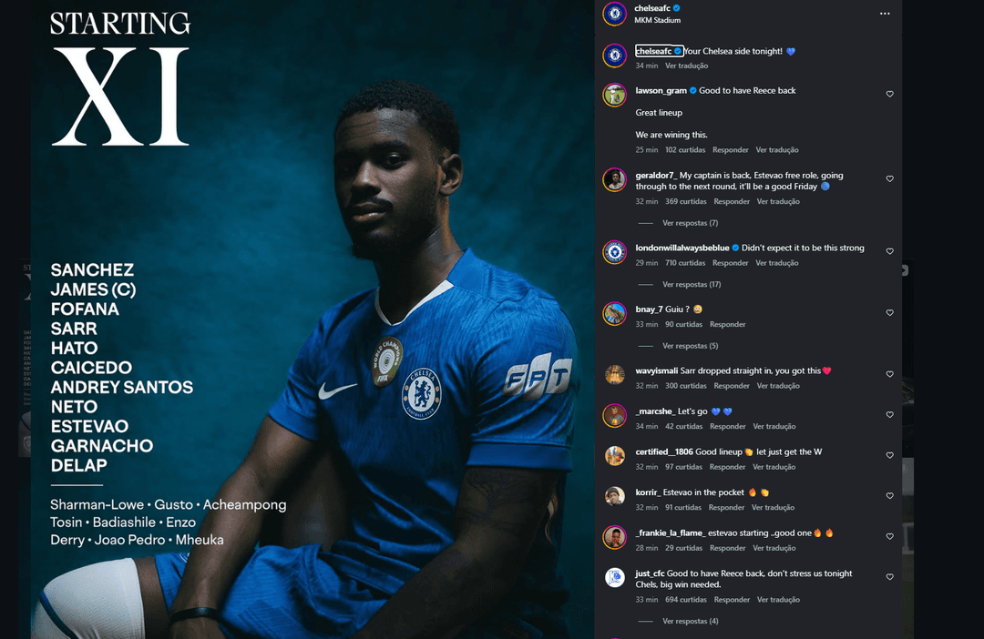 Chelsea busca redenção na Copa da Inglaterra contra o Hull City após revés em clássico; Confira a escalação oficial