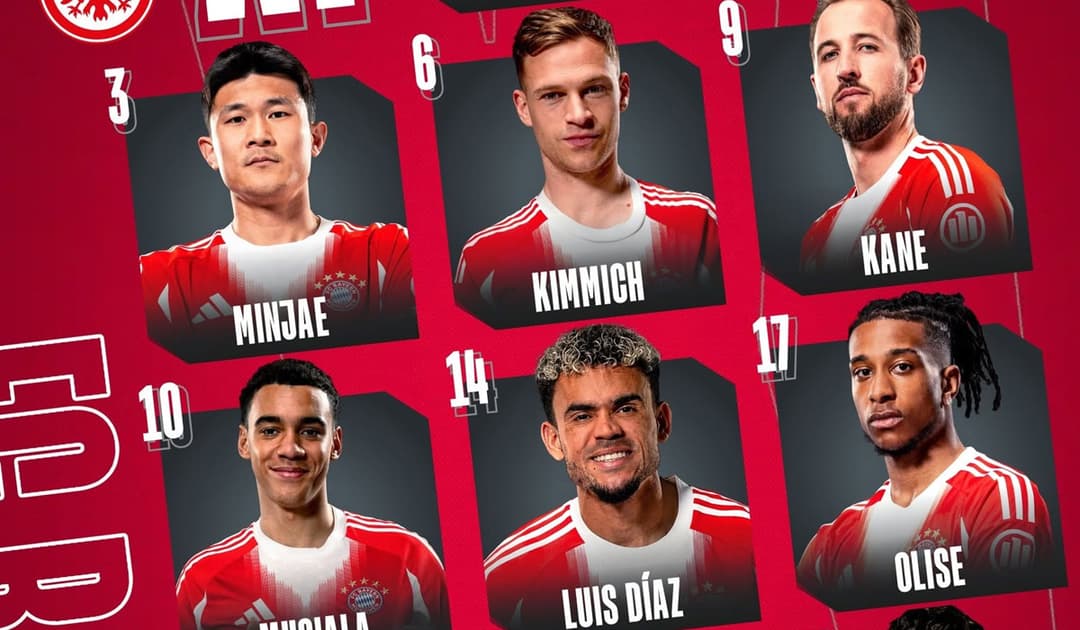 Kane joga hoje? Bayern de Munique divulga escalação com "trio mágico" no ataque e Musiala titular