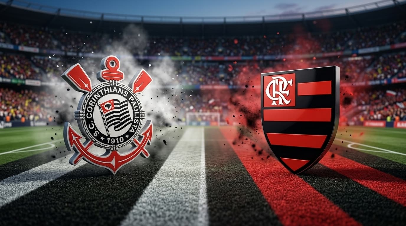 Corinthians 1 x 1 Flamengo: Jogo tem gols no inicio, expulsão e segundo tempo tenso