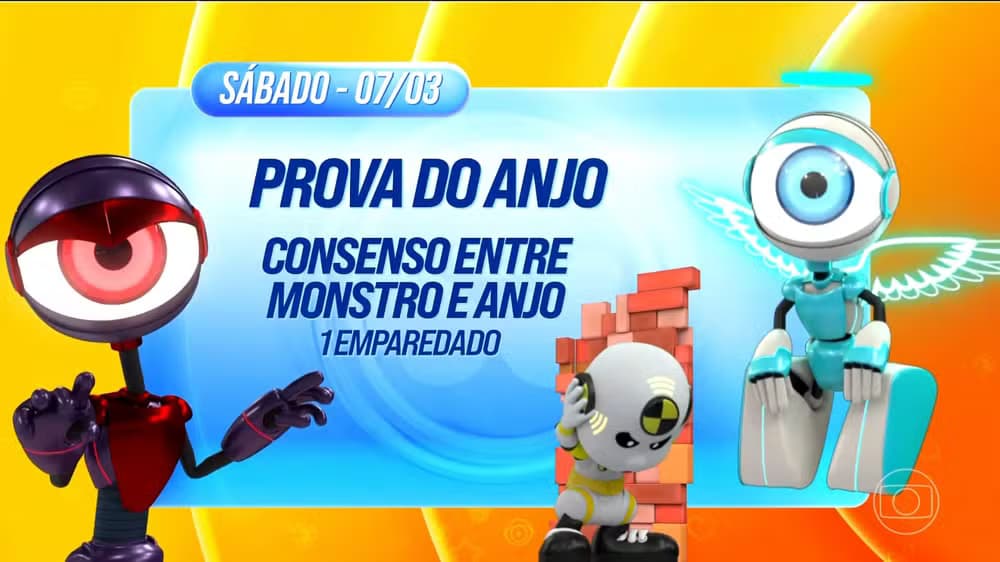 BBB 26: Prova do Anjo de hoje (07/03) traz dinâmica explosiva com poder de emparedar