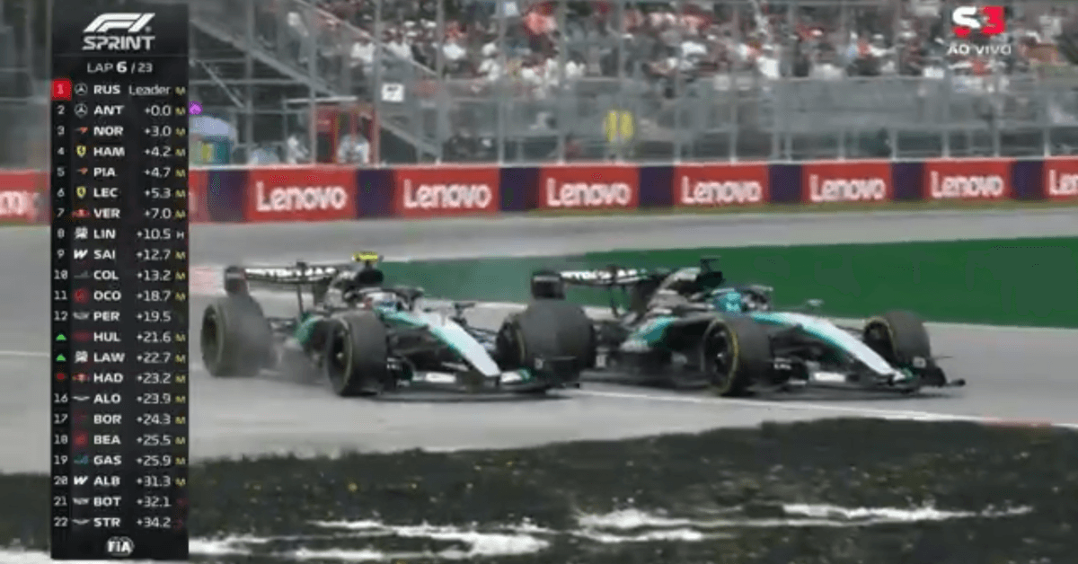 Russell vence Sprint do GP do Canadá marcada por atrito com Antonelli; Bortoleto critica o carro
