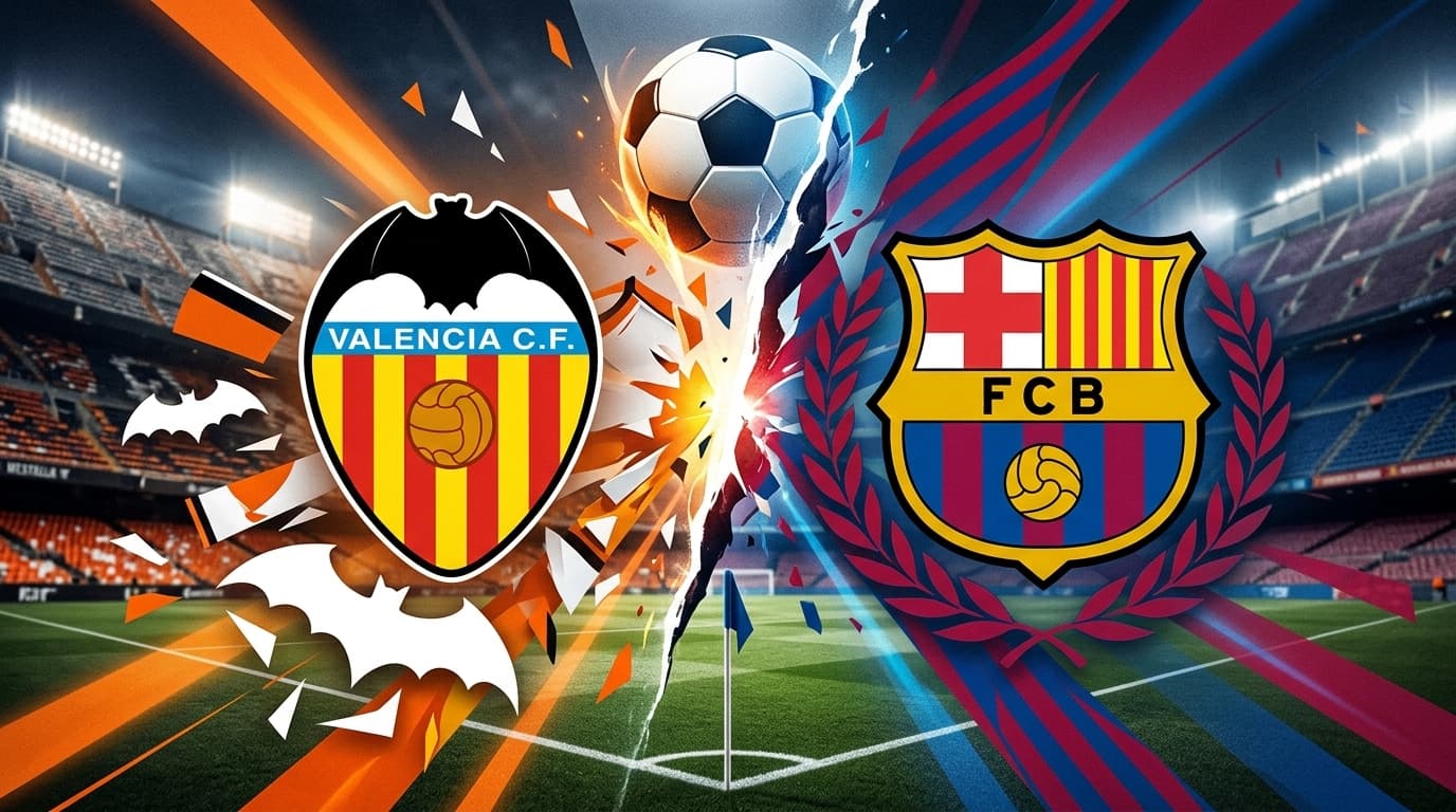 Valencia x Barcelona ao vivo hoje! O Valencia encara o desafio de parar o Campeão da La Liga. Você não pode perder esse jogaço!