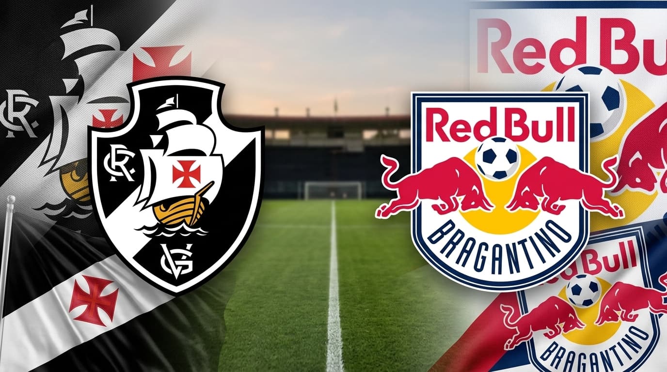 Vasco x RB Bragantino ao vivo hoje! O Gigante da Colina recebe o Massa Bruta em casa.