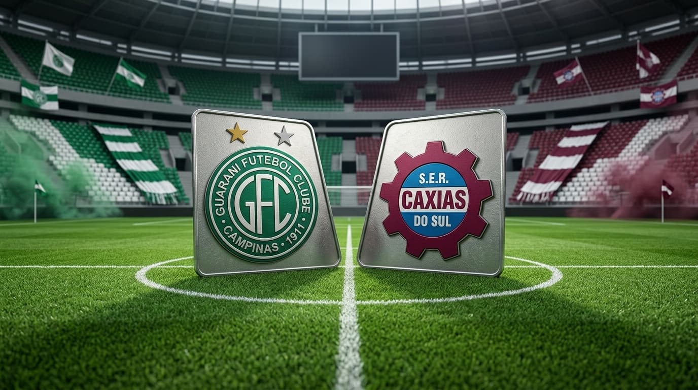 Briga no Topo: Guarani x Caxias se enfrentam pela Série C. Acompanhe ao vivo